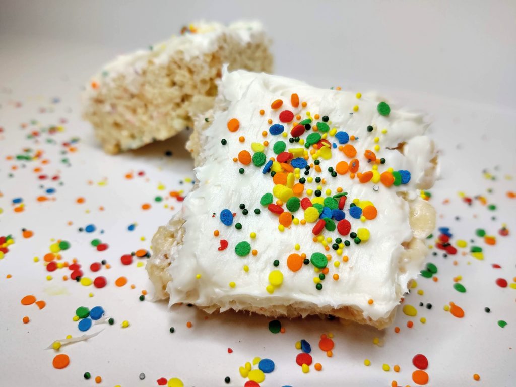 cake batter rice krispie treats