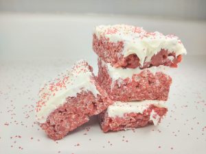 Red Velvet Cake Rice Krispie Treats