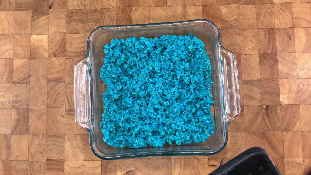 blue rice krispie treats