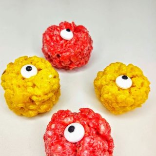 4 eyeball rice krispie treats