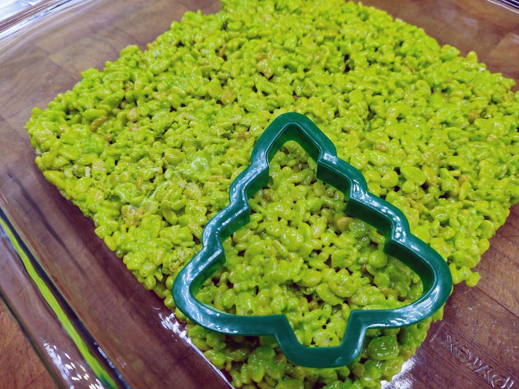 christmas tree rice krispie treats