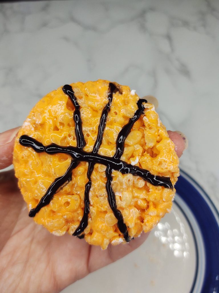 basketball rice krispie treat