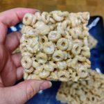 closeup of cheerio marshmallow bar