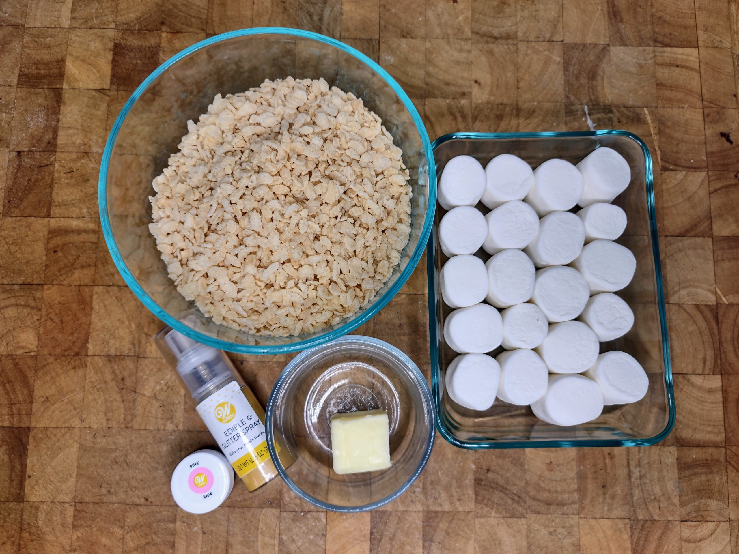 Pink and Gold Rice Krispie Treats