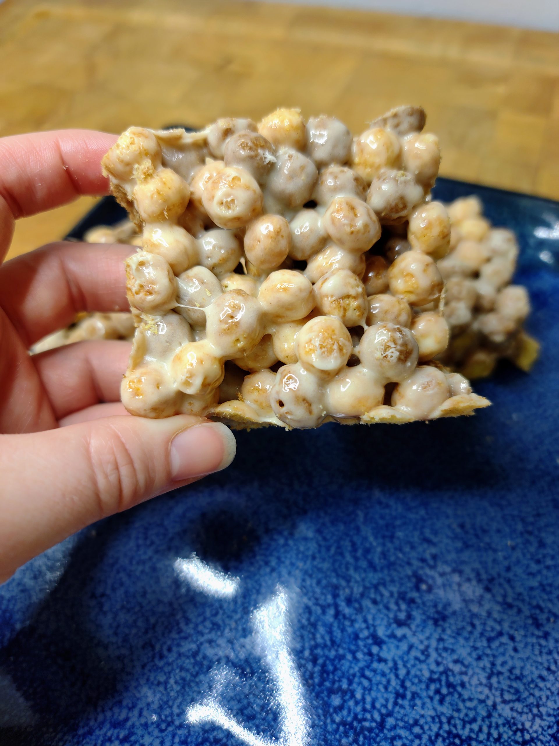 closeup Reese's Puff cereal treats