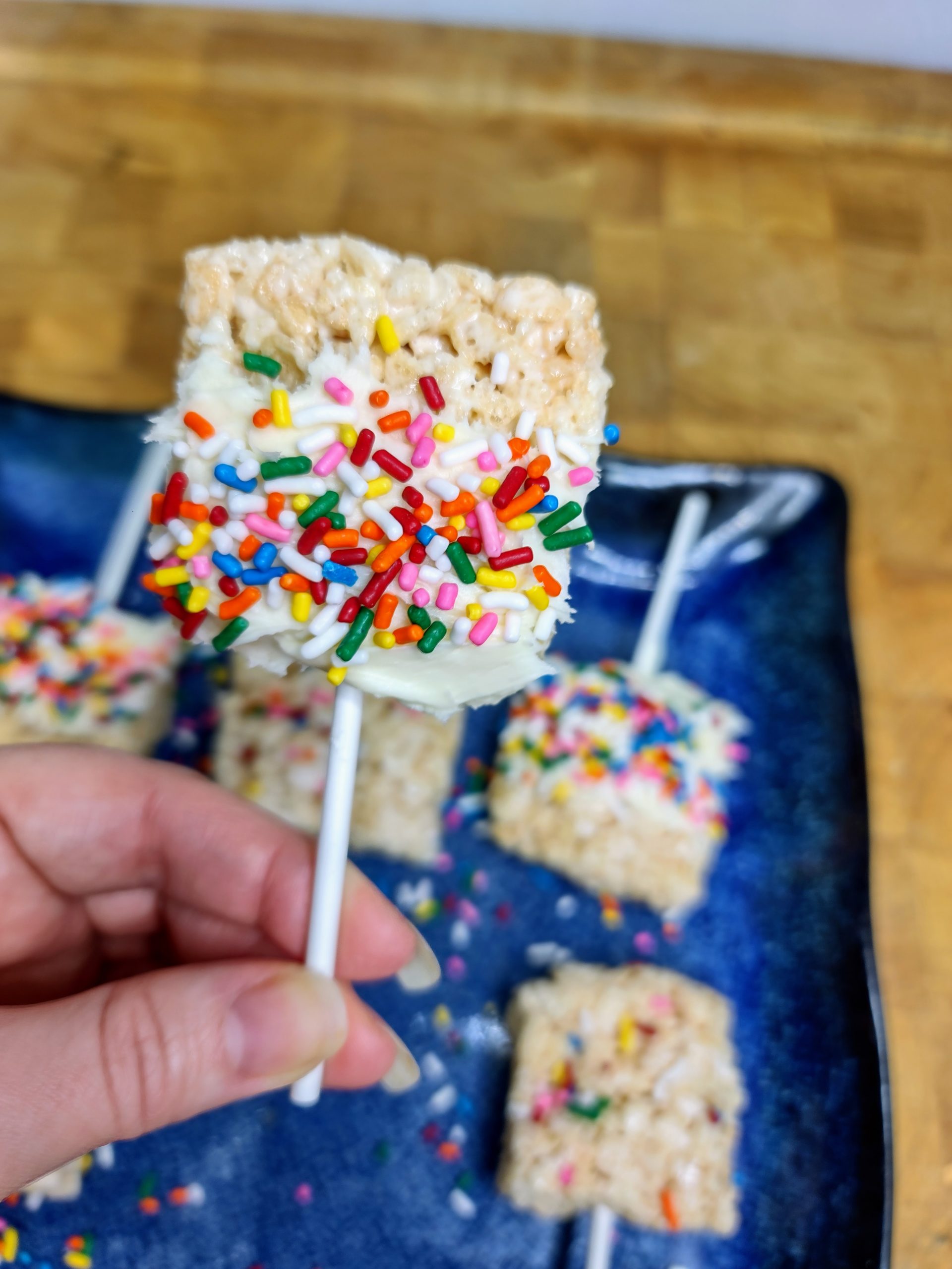 Rice Krispie Treats On A Stick White Chocolate Candy Cane Rice Krispie