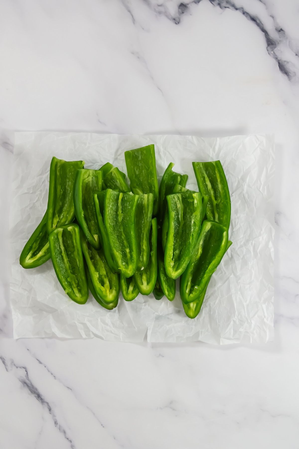Sliced jalapeno peppers.