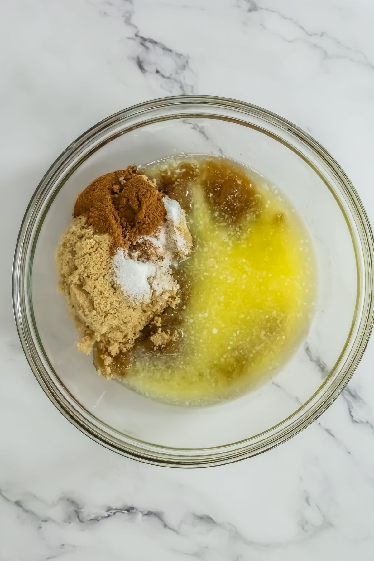 Glaze ingredients in a bowl.