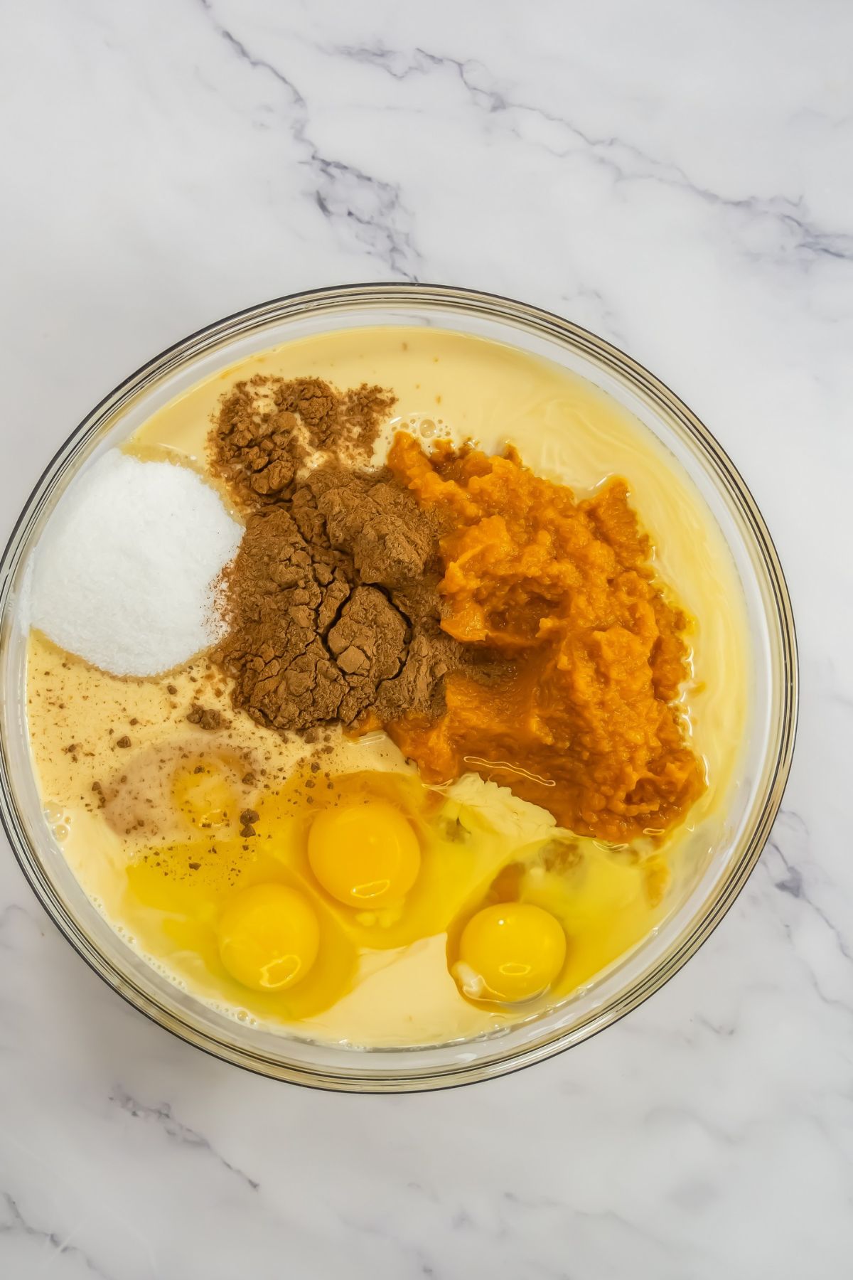 Pumpkin and spices in a bowl.