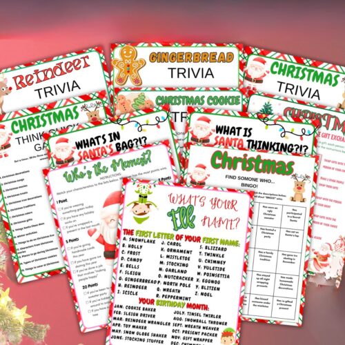 Christmas games for teens printables.