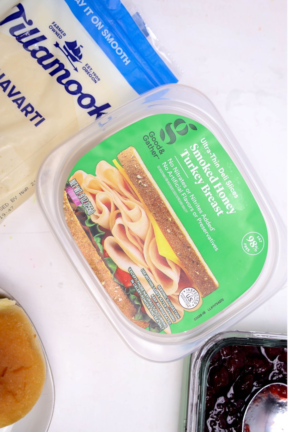 Turkey cranberry stuffing slider ingredients.