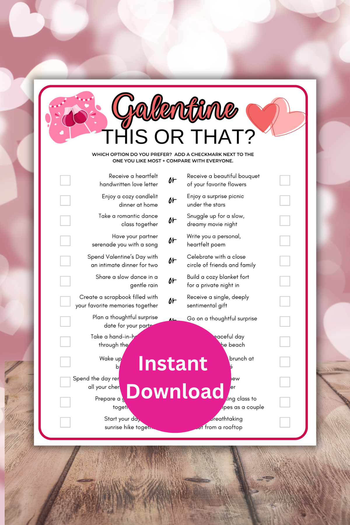 Galentines this or that printable game.
