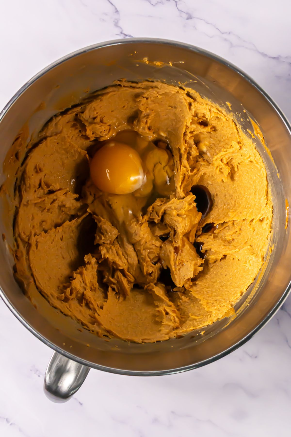 Eggs in a mixing bowl.