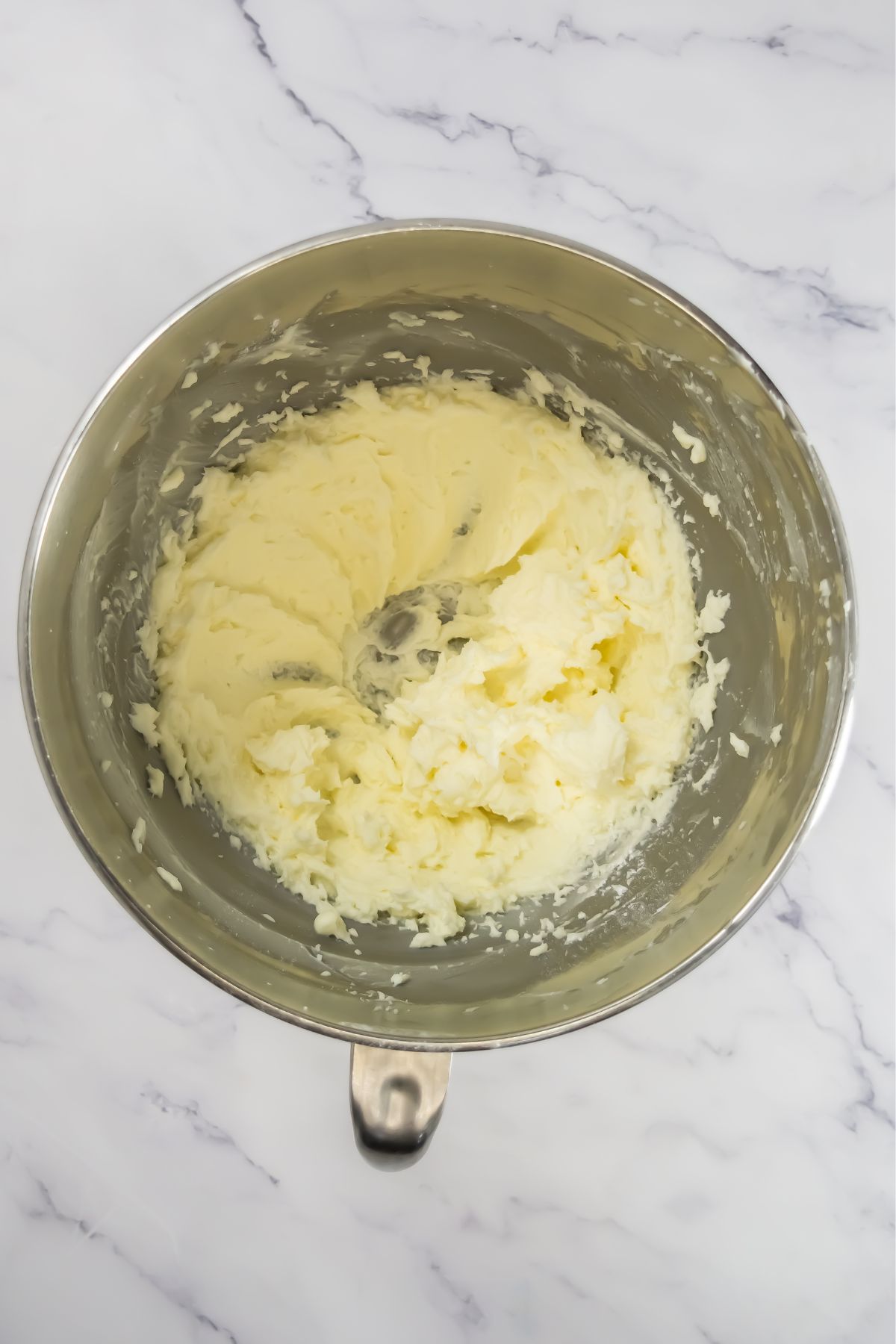 Whipped frosting in a bowl.