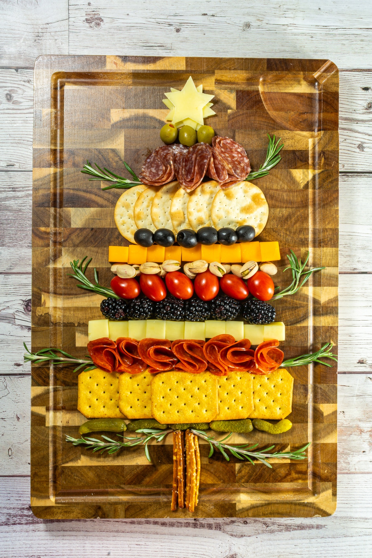 Christmas tree charcuterie board.