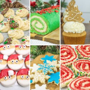 Collage of christmas treats for gifting.