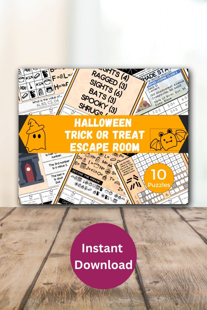 Halloween escape room printable.